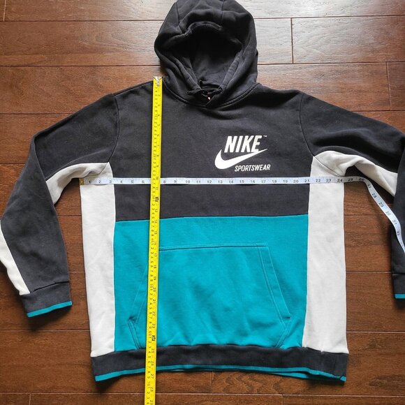 NIKE Sportswear Spell Out Hoodie Retro Top Pullover Jumper Logo Size Large - Picture 2 of 16